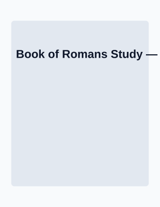 Book of Romans Study — Studies flyer template