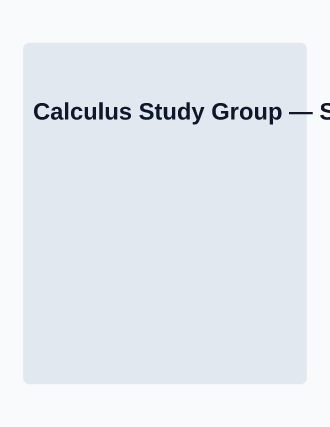 Calculus Study Group — Study Groups flyer template