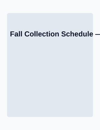 Fall Collection Schedule — City Services flyer template