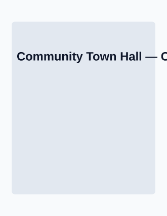 Community Town Hall — City Services flyer template