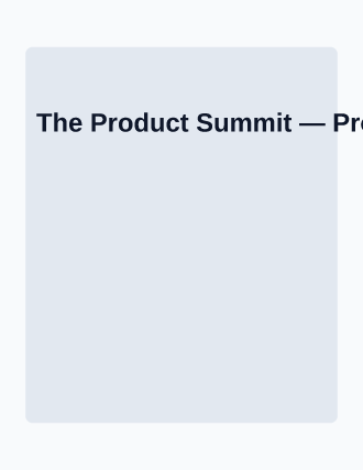 The Product Summit — Speakers template