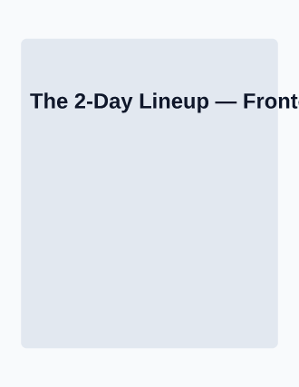 The 2-Day Lineup — Speakers flyer template