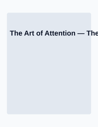 The Art of Attention — Speakers flyer template