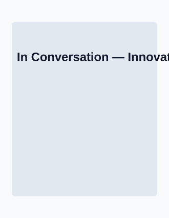 In Conversation — Speakers flyer template