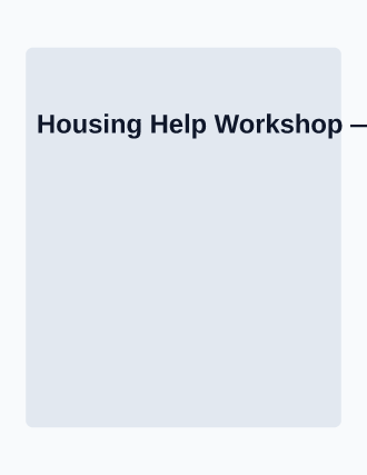 Housing Help Workshop — Social Services template