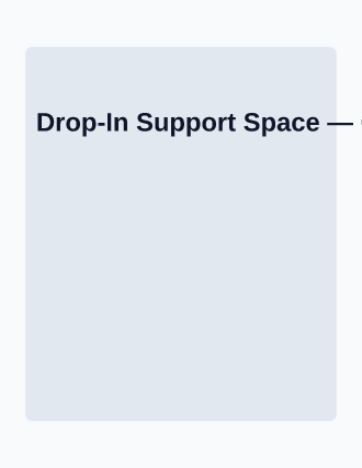 Drop-In Support Space — Social Services flyer template