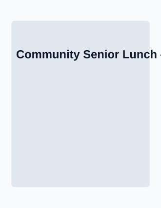 Community Senior Lunch — Social Services template