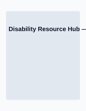 Disability Resource Hub — Social Services flyer template