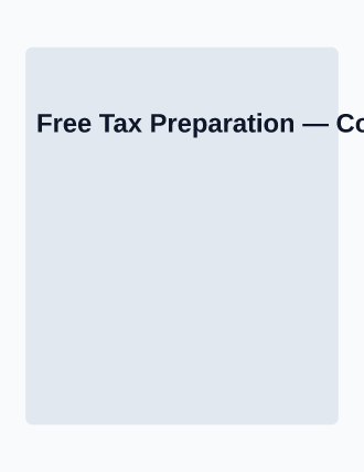 Free Tax Preparation — Social Services flyer template