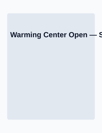 Warming Center Open — Social Services flyer template