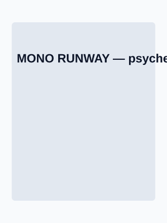MONO RUNWAY — Lookbook & Collection fashion2 template