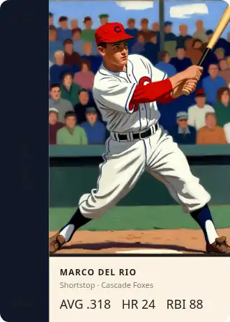 DEL RIO — Sports Trading — Sports Trading gamecard template