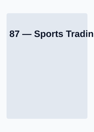 87 — Sports Trading — Sports Trading template