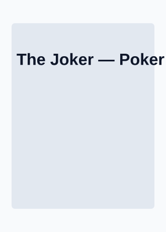 The Joker — Poker & Playing Cards — Poker & Playing Cards gamecard template