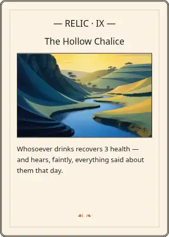 The Hollow Chalice — Gothic & Horror — Gothic & Horror gamecard template