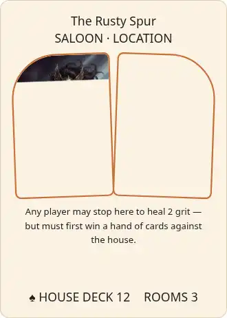 The Rusty Spur — Western & Outlaw — Western & Outlaw gamecard template
