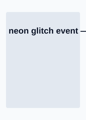 neon glitch event — Street Racer & Cyber — Street Racer & Cyber gamecard template