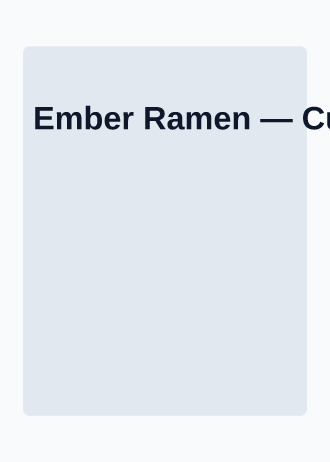 Ember Ramen — Culinary Battle — Culinary Battle template