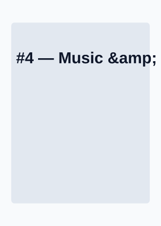 #4 — Music & Band — Music & Band template