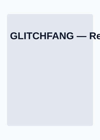 GLITCHFANG — Retro Arcade — Retro Arcade template