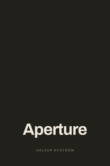 Aperture — Photography book cover template
