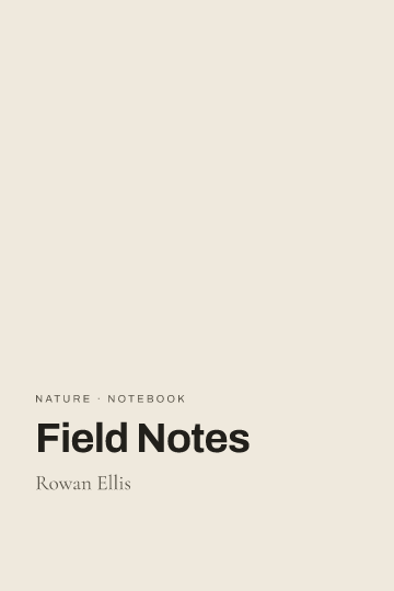 Field Notes — Nature Writing template