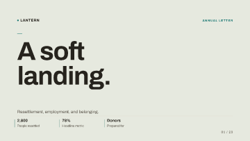 Lantern Fund — Donors — Donors pitch deck template