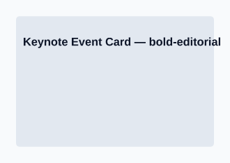 Keynote Event Card — Corporate Events template