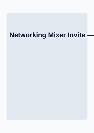 Networking Mixer Invite — Corporate Events invite-events template