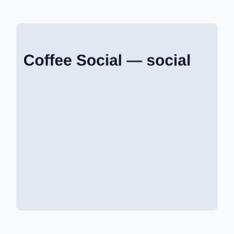 Coffee Social — Office & Community Socials template