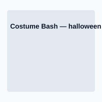Costume Bash — Office & Community Socials template