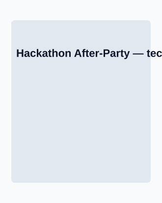Hackathon After-Party — Office & Community Socials invite-events template