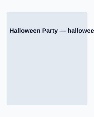 Halloween Party — Office & Community Socials invite-events template