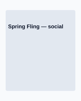 Spring Fling — Office & Community Socials invite-events template