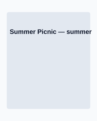 Summer Picnic — Office & Community Socials invite-events template