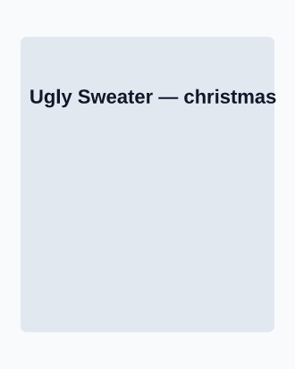 Ugly Sweater — Office & Community Socials invite-events template