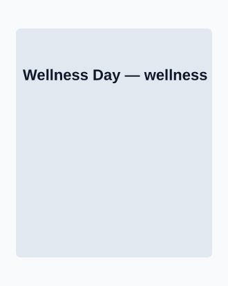 Wellness Day — Office & Community Socials invite-events template