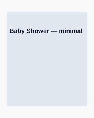 Baby Shower — Parties & Celebrations invite-events template