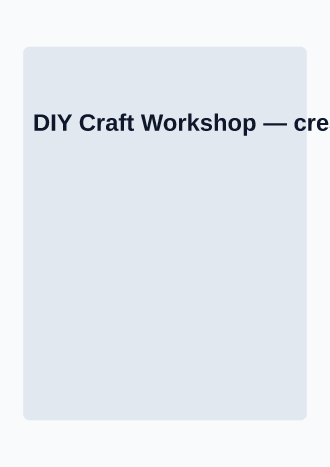 DIY Craft Workshop — Office & Community Socials invite-events template