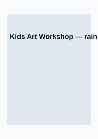 Kids Art Workshop — Office & Community Socials invite-events template