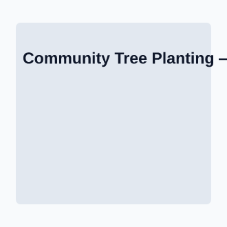 Community Tree Planting — Office & Community Socials invite-events template