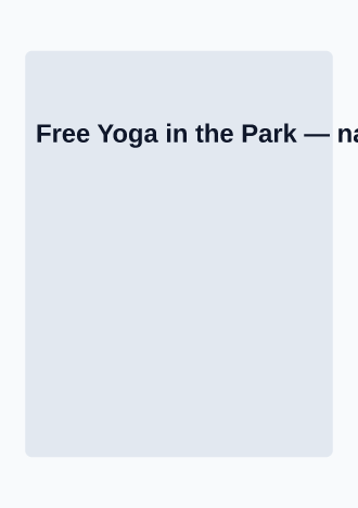 Free Yoga in the Park — Office & Community Socials invite-events template
