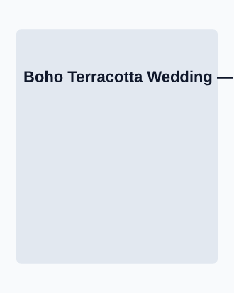 Boho Terracotta Wedding — Save the Date — Parties & Celebrations invite-events template
