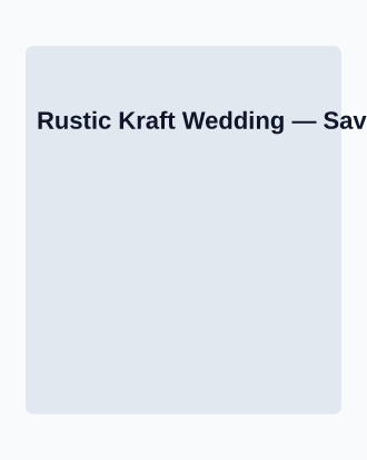 Rustic Kraft Wedding — Save the Date — Parties & Celebrations invite-events template