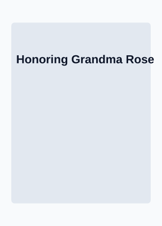Honoring Grandma Rose — Birthday invitation template
