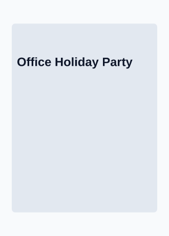 Office Holiday Party — Corporate template