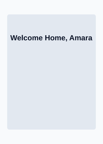 Welcome Home, Amara — Baby & Family template