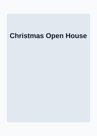 Christmas Open House — Holiday invitation template