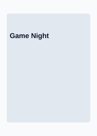 Game Night — Social template