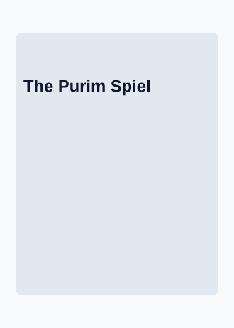 The Purim Spiel — Holiday invitation template